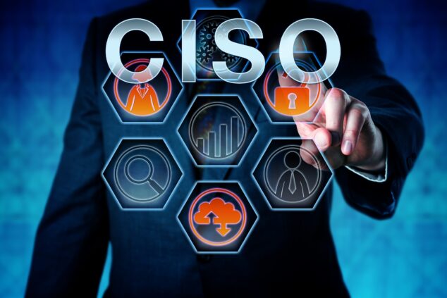 man pointing at technology for CISO tribes